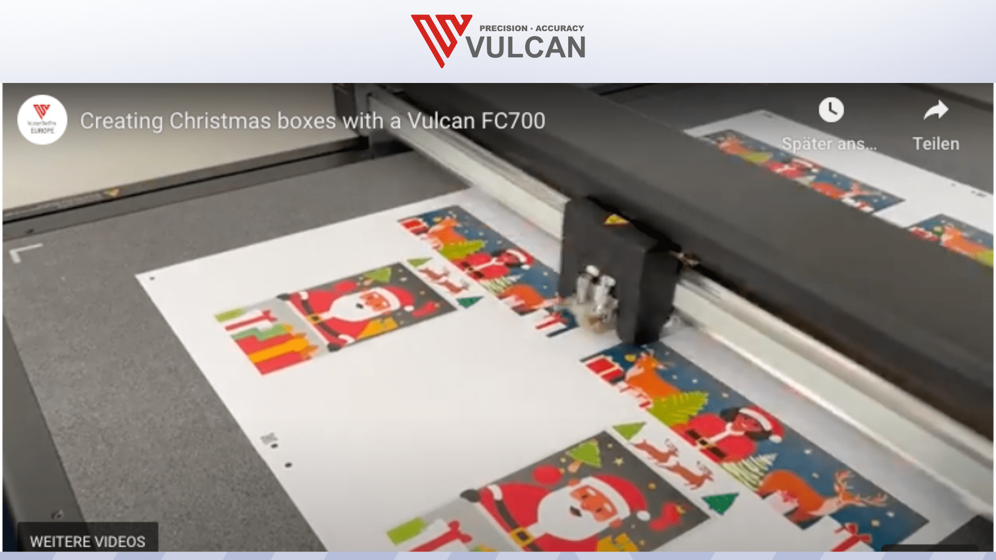 Create beautiful Christmas boxes with the Vulcan FC500/FC700